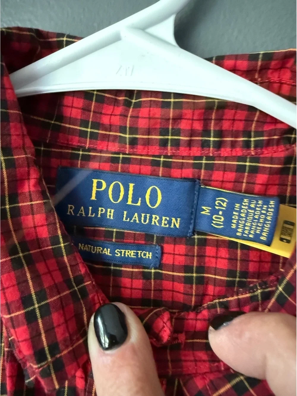 Polo Ralph Lauren Boy’s Red Plaid Button-Down Shirt Medium